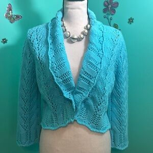 g Signature short open cardigan
